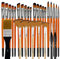 Bougimal Pinselset Acrylfarben, 28 Acryl Pinsel Set, Künstlerpinsel mit rund, eckig, flach, Fan Pinsel Set für Künstler und Anfänger zum Malen（Orange）