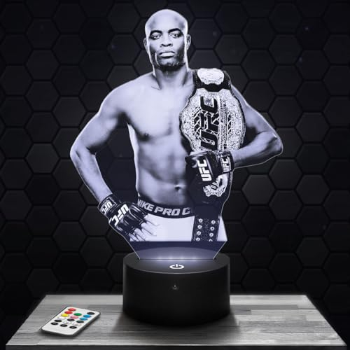 Nachttischlampe A. Silva The Spider MMA deko Freie Kampfkünste. Geschenkidee Mann objekt A.Silva The Spider MMA Nachtlicht Erwachsene deko Zimmer. Weihnachten