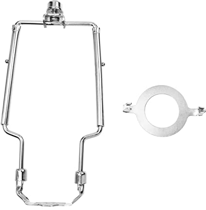 PRETYZOOM Silberner Lampenschirm-halter Aus Verstellbarer Lampen-hornrahmen Für Diy Steh Tischlampen Universeller Lampenschrimmbefestiger Für Wohn Gastronomiebereiche