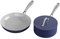 CIARRA Beyond Pfannenset 2 teiliges Bratpfanne 26 cm + Stielkasserolle mit Deckel 20 cm 2,8 L Induktion Keramik Simmertopf Suppetopf mit Griff Antihaftbeschichtung PFAS-frei Keramikpfanne Blau