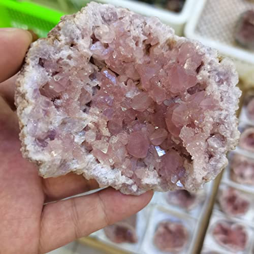 Reiki-Heilkristall, natürlicher rosa Amethyst-Stein, Quarz, Rohkristall, Geode, Raumdekoration, Amethyst, echte mineralische spirituelle Heilkristalle, kann for die verwendet werden LIUZIIHAYIN