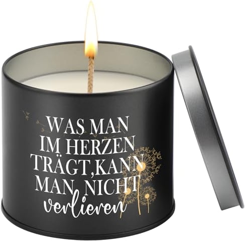 PRSTENLY Trauergeschenk, 9OZ Kondolenz Trauerkerzen mit Spruch, Trost Geschenke für Verstorbene Lieblingsmensch, Gedenkkerze für Verstorbene, Grabkerzen