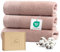 Ferò Set Asciugamani Ospite Lusso 3 Pezzi, Cotone Premium 100% 550 g/m², OEKO-TEX, Asciugamani Piccoli Ultra Morbidi e Assorbenti, Design Italiano, Asciugamani Bidet 30x50 cm, Rosa