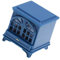 Sharplace 1:12 Puppenhaus Kamin Mini Kamin mit LED Foto Requisiten Leuchtendes Kaminmodell für Diorama Puppenhaus Zubehör Dekor, Blau