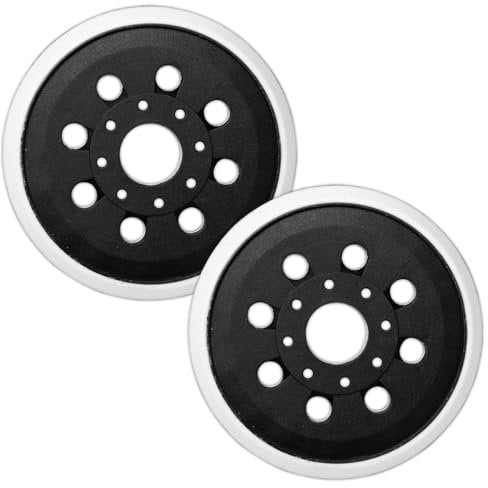 UTMACH 2 Pezzi 125mm Platorello per Levigatrice Platorello Strappo a 8 Fori Platorello Ricambio Autoadesivo Tampone di Ricambio per Levigatrice Compatibile con Bosch Gex125-1a Levigatrici Orbitali