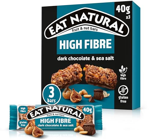 Eat Natural Dark Chocolate & Sea Salt Fruit & Nut Bars 3 x 40g