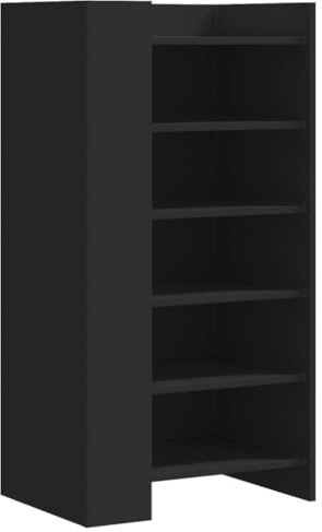 vidaXL Schuhschrank Schwarz 52x37,5x100 cm Holzwerkstoff