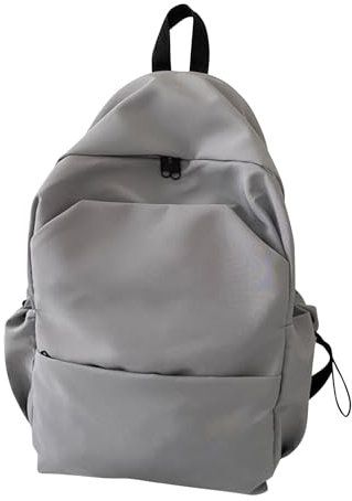 Herrenrucksack, Schulrucksack, Damen, lässig, Reisen, Schultaschen, 40,6 cm (16 Zoll), Laptop-Rucksack für Teenager-Mädchen, leichter Rucksack, Wasser-Büchertasche, modischer Rucksack für Damen, grau,