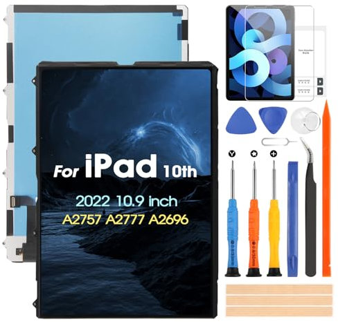 ARSSLY Sostituzione Schermo per iPad 10th 2022 LCD Schermo per iPad 10 2022 Gen 10.9 A2757 A2777 A2696 Sostituzione dello LCD Display con Riparazione Kit