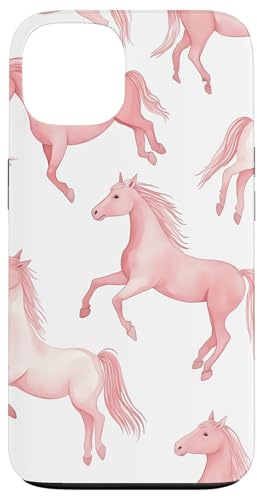 Coque pour iPhone 13 Motif cheval rose