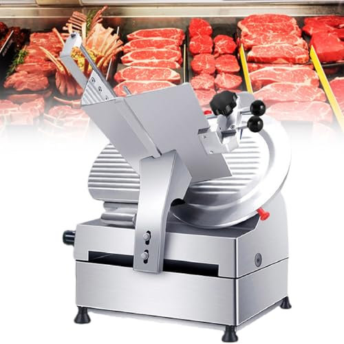 Affettatrice Per Carne Con Lama In Acciaio Legato Di Alta Qualità Da 12, Affilatrice Automatica, Con Spessore Regolabile Da 0 A 6,5 Mm Per Affettatrice Per Pane E Formaggio,110V