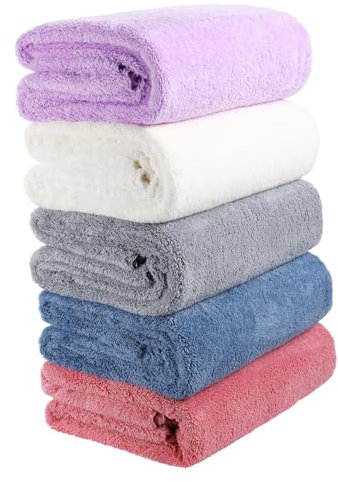 WOONEKY 5piezas Toallas De Absorbentes Juego De Sólidos para Casa SPA y Gimnasio