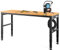 VEVOR Banco da Lavoro Regolabile Tavolo da Lavoro Dimensioni Piano 1220 x 508 mm Altezza Regolabile 719-968 mm Carico max. 900kg, Tavolo con Prese di Corrente Piano in Legno per Ufficio, Casa, Garage