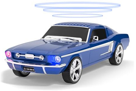 Audiobox 1965 Classic Muscle Car Replica Bluetooth Speaker with LED Lights and Rechargeable Battery for Car Lovers