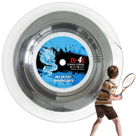 Corda da Tennis, Corde per Racchette, Corde da Tennis Corda per Racchetta da Tennis con Grande 4G, Corda da Tennis, Filo Rigido primario per Pratica, Filo per Racchetta per Persone con lesioni minori