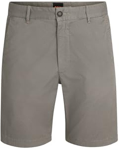 BOSS Herren Chino-Slim-Shorts Slim-Fit Chino-Shorts aus elastischem Baumwoll-Twill Hellbeige 33