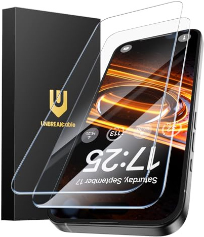 UNBREAKcable Anti-Glare Screen Protector for iPhone 16 Pro [2-Pack], 9H Hardness Tempered Glass, Anti-fingerprint, Enhanced Clarity, Anti-Blue Light, Easy to Install, Polishing Cloth Included