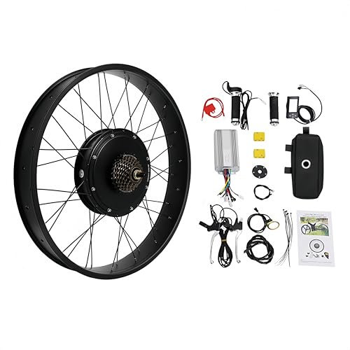 26 Zoll Ebike Conversion Kit 48V 1500W Hinterrad Umbausatz Kit Elektrofahrrad Umbausatz Ebike Kit für Fat-Bike