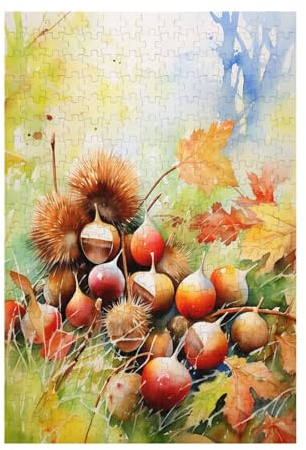 Puzzle 5000 Teile Herbst Puzzle Blatt DIY Kreative Holz Jigsaws für Erwachsene mit Geschenkbox Verpackung, Impossible Herausfordernde Familie Aktivität Spiele, Deko Wohnzimmer 105x156cm D-1619