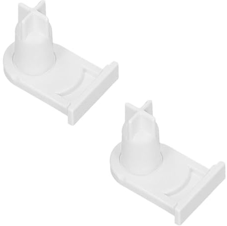 2x Türscharnierbuchse Buchse Türscharnier Halterung für Bosch für Siemens 00169301/05384490, Gefrierschrank Tür 25x15mm Kunststoff Weiß