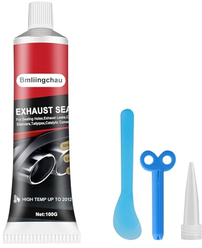 Bmliingchau Auspuff Dichtmasse, Auspuffdichtmasse Hitzebeständig 100g | Auspuff-Montagepaste, Auspuff Reparatur Paste für Auto/Motorrad Auto Schalldämpfer, Endrohre, Katalysatoren
