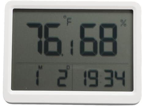 SENECESLI Digitales LCD-Temperatur- und Luftfeuchtigkeitsmessgerät, Hochempfindliches Innenthermometer, Hygrometer für die Echtzeitüberwachung zu Hause oder Im Büro