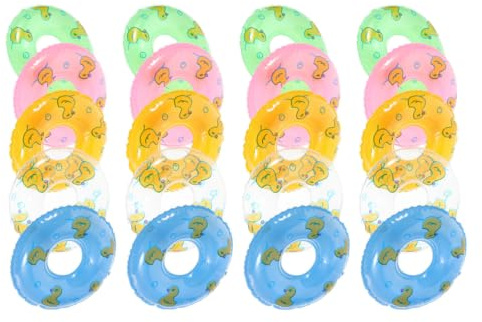 SHINEOFI 20 Mini-schwimmringe, Kleine Schwimmringe, Miniatur-hausdekorationen, Mini-schwimmornamente, PVC, für DIY-projekte, Badewanne, Pool, Partydekorationen