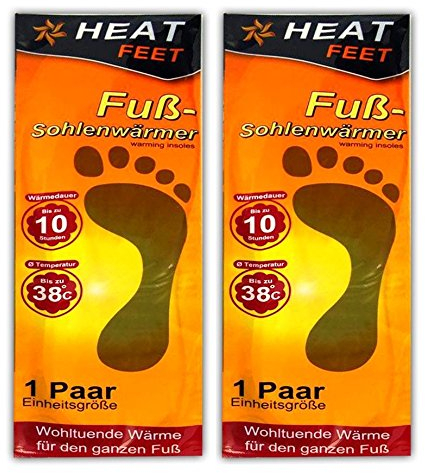 HAC24 2 Paar Fuß- Sohlenwärmer Einheitsgröße Zehenwärmer Einlagen Sohlen Wärmesohlen Set Fußwärmer Pads Schuhwärmer Wärmepad Einlegesohle