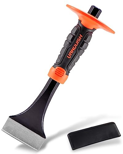 VANQUISH Floor Chisel with Bi-Material Hand Guard, 3 Inch (4709)