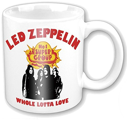 empireposter Led Zeppelin - Whole Lotta Love, tazza in ceramica, diametro 8,5 cm, altezza 9,5 cm + incluso: 1 tazza in ceramica con licenza - dimensioni Ø 8,5 cm, altezza 9,5 cm