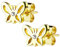 Mianova Ohrringe Stecker Ohrstecker Studs Klein mit Schmetterling Gold Vergoldet mit Kristall für Damen Kinder