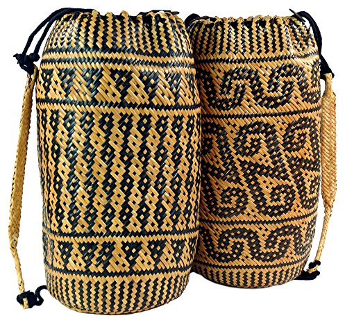 GURU SHOP Geflochtener Indonesischer Ethno Rucksack, Unisex - Erwachsene, Mehrfarbig, 36x16x16 cm