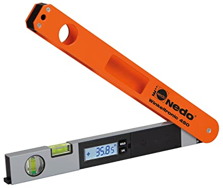 NEDO Elektronischer Winkelmesser Winkeltronic Backlight Schenkellänge 450 mm