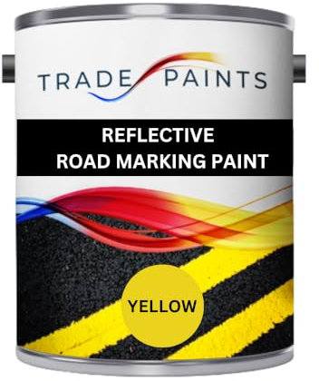 Reflective Road Line Car Park Marking Paint (2.5 Litre, Yellow)