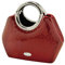 Dreamlight Moderne Dekovase Blumenvase oder Skulptur 'Milano' in Form Einer Handtasche aus Keramik rot/Silber 25x21 cm