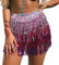 MUNAFIE Pailletten Rock, Glitzer Rock, Bauchtanz Hüfttuch Rave Festival Outfit Damen Silber/Rosa/Violett