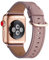 WFEAGL Kompatibel für Apple Watch Armband 40mm 41mm 38mm,Lederband Ersatzband für Herren Damen Kompatibel für iWatch Series 10/9/8/7/6/5/4/3/2/1,SE(38mm 40mm 41mm, Mauve+Roségold Adapter)
