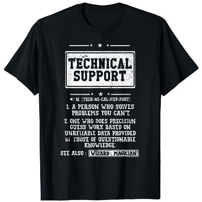 Tech Support Definition Funny Computer IT Geek T-Shirt