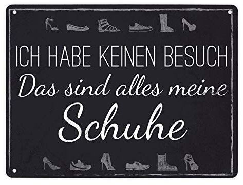 Metallschild XL mit Spruch: Alles meine Schuhe