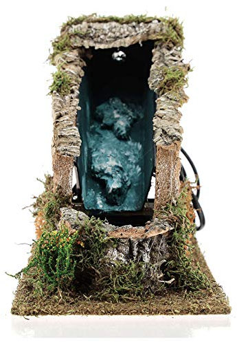 Holyart Wasserfall mit Pumpe für Krippe, 15x10x25 cm