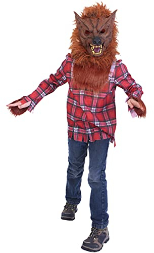 DEGUISE TOI Tollwütiger Werwolf Kinderkostüm für Jungen Halloween braun-rot-weiss - Multicolore