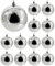 My-goodbuy24 Weihnachtskugeln 24 Stück - Christbaumkugeln - bruchsicher und stoßfester - Christbaumschmuck Ø 10cm Baumschmuck Set Weihnachten Deko - Silber glänzend
