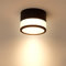 Temgin Deckenleuchte Aufputz Schwarz Matt LED 12W Deckenspots Aluminium 230V Ø10cm Aufbauleuchte Deckenlampe Spots Wohnzimmer Esszimmer Korridor 3000K Warmweiß