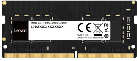 Barrette mémoire 16Go DIMM DDR4 Lexar PC4-25600 (3200Mhz) (Noir)