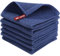 BW&HM Baumwolltücher Spültücher Baumwolle spültuch Baumwolle waschbar für Haushalt Küche Geschirr 6er Set 33x33 cm Navy Blau