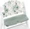 hauck Sitzkissen für Alpha+, Beta+ & Arketa Holzhochstuhl Highchair Pad Select, Anti-Rutsch Noppen, Doppelte Polsterung an Rückenlehne, Einfache Befestigung am Kinderstuhl (Jersey Leaves Mint)