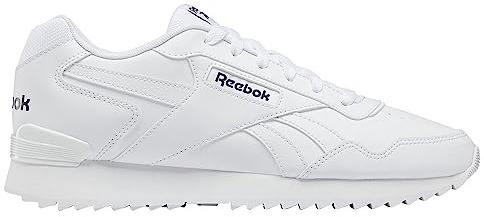 Reebok Men Glide Ripple Clip Sneaker, FTWR White/FTWR White/Vector Navy, 3.5