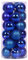 6CM Weihnachtsdeko Weihnachtskugeln,24 Stücke Kunststoff Weihnachtsbaum Kugeln Christbaumkugeln Weihnachtsbaum Deko Anhänger Baumschmuck Ornamente Christbaumschmuck für Weihnachtsdekoration,Dunkelblau
