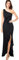 KOEMCY Vestito Donna Eleganti Vestito Spalla Scoperte Abito Cocktail Orlo con Volant Vestito Senza Maniche Casuale Abito Vestito Lungo Sexy Tinta Unita Vestito (Nero,XL)