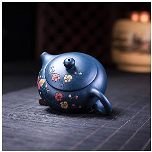 Wasserkocher Purpurroter Tontopf handgefertigter lila Lehm-Kung-Fu-Topf-flache Xi-Shi-Topf mit Geschenkbox Wasserkocher Edelstahl